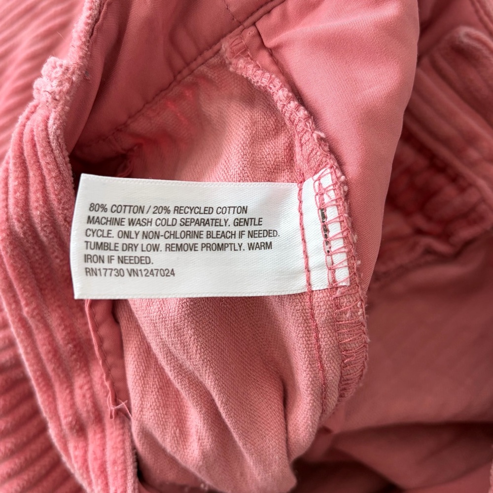 Rowing Blazers x Target size 6 Pink Corduroy Ankle Pants Pleated Wide Wale - Picture 9 of 12